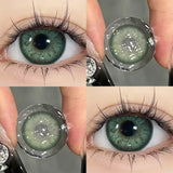 Yeknu  2PCS New Color Contact Lenses with Prescription Natural Blue Contact Lens Brown Pupils Beauty Eyes Lenses Siri Series