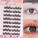 Yeknu  Self-Adhesive False Eyelashes 8 Rows - Glue-Free, Natural Look, Reusable & Easy Apply for Daily/Party Makeup (8-Pack)