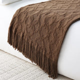 Yeknu  Nordic Style Knitted Bed Runner Soft Furnishing Fabric Bed Flag Sofa Decorative Throw Blanket
