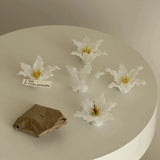 Yeknu  Handmade 3D Glass Ceramic Lily Incense Holder Ornament Glass Fragrance Ornament