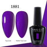 Yeknu  15ml Gel Nail Polish LED Semi-permanent Summer Varnish UV Vernis Blue Color Enamels For Nails Gellak Top Coat Base Polish