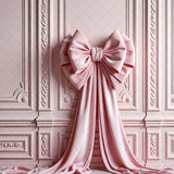 Yeknu  Photography Background Elegant Giant Pink Bow Aldult Birthday Wedding Maternity Portrait Decor Backdrop Photo Studio