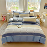 Yeknu  Cotton printing four-piece quilt cover student dormitory single bed sheet bedding three-piece set