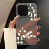 Yeknu  Flower Clear Phone Case For iPhone 16 Pro Case iPhone 13 15 17 11 12 14 Pro Max Plus 12 13 Mini Shockproof Silicone Soft Cover
