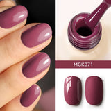 Yeknu  Cherry Red Gel Nail Polish 12ml Glossy Semi Permanent Soak Off UV LED Frosted Gel Nails Painting Varnish