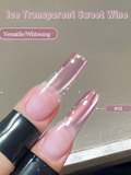Yeknu  1-24pcs WS Summer Ice Transparents Pink Blue Glass Bead Cat Eye Gel Nail Polish 2025 New Style Nail Salon Nail Art Nail Supplies