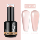 Yeknu  Rubber Base Gel Nail Polish Pink White Base Gel Top Coat Jelly Semi Transparen French Soak Off UV Nail Art Varnish
