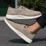 Yeknu  Men's Vulcanized Shoes Simple and High-quality Design Breathable Mesh Cool Flat Shoes Outdoor Activities Daily Hiking Men Shoes