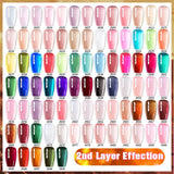 Yeknu  Jelly Transparent Gel Nail Polish Nude Pink  Color UV Soak Off Gel Varnish Jade Nail Art Gel 10ml Design Manicure