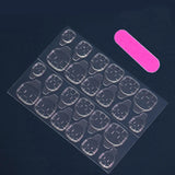Yeknu  24 Square Short Fake Nails +1 Nail File +1 Piece of Jelly Glue