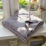 Yeknu  new washed cotton embroidered soybean summer cool quilt single double bed air conditioner quilt summer dormitory nap quilt