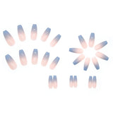 Yeknu  24Pcs Press-On Nail Long Ballet Nails with Purely Sensual Gradient Colors Fake Nails Tips Perfect Gifts for Girls and Friends