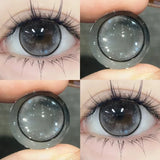 Yeknu  1 Pair/2pcs Black Contact Lenses for Eyes with diopters Big Eyes Lenses Super Natural Beautiful Pupils Fast Shipping