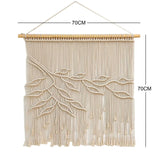 Yeknu Home Wall Decoration Bohemian Leaf Curtains Door Curtains Homestays Rooms Decorated with Hand-woven Tapestries
