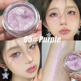 Yeknu  Glitter Eyeshadow Long Lasting Waterproof Eyeshadow Pearlescent Shimmer Body Highlighter Makeup Palette Glitter Eyeshadow Gel