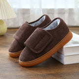 Yeknu  Winter Men CottonSlippers Short Plush Men's Cotton Boots Indoor Fluffy House Fur Slippers Men Casual Soft Fur Furry Men Shoes