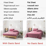 Yeknu Simple Fresh Queen Bedding Set 100% Cotton Soft Comfortable Duvet Cover Set with Sheets Quilt Cover and Pillow Covers Bed Sets