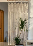 Yeknu  Hand-woven Macrame Cotton Door Curtain Tapestry Wall Hanging Art Tapestry Boho Decoration Bohemia Wedding Backdrop Tapestry
