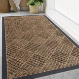 Yeknu  Olanly Front Door Mat Outside Entrance Heavy Duty Sturdy Natural Rubber Doormat Non-Slip Low Profile Floor Mat For Entryway