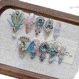 Yeknu 10Pcs High Quality Handmade Press on Nails Simple And Elegant  Royal A must For Trends Fashion Weapon Nail Stickers  Elegant