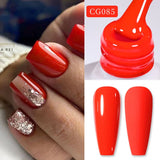 Yeknu  10ml Gold Glitter Gel Nail Polish Crystal Semi Permanent Soak Off UV Gel Varnish Nail Art Manicure Base Top Coat