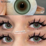 Yeknu  Green Colored Contact Lenses 1 Pair | Y2K Summer Festival Essential, Ideal for Selfie & Street Shooting, Fashionable