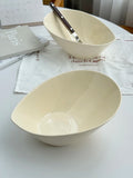 Yeknu  Anmuli Ins Sle Retro Yellow Glazed Underglaze Cerc Salad Dinner Large Bowl French Sle Pure Color Dinnerware Bowl
