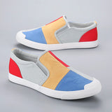 Yeknu  Fashion Colorful Men Canvas Loafer Shoes Designer Vulcanized Sneakers Men Flat Men Casual Shoes Comfortable Slip On Footwear Men