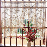 Yeknu  Hand-made Macrame Leaf Patter Curtain Tapestry Bohemia Hanging Window Door Tassel Curtain Wall HangingTapestry Room Decoration