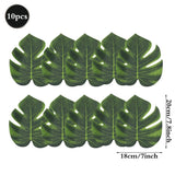 Yeknu  Hawaiian Luau Party Decorations Artificial Tropical Monstera Leaves and Hibiscus Flowers for Summer Beach Jungle Theme Birthday