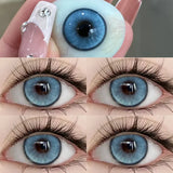 Yeknu  1 Pair/2pcs Color Contact Lenses for Eyes Blue Eye Lenses With Degree Natural Beauty Color Pupils Eyes Fast Shipping