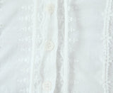 Yeknu  Positioned Lace V-neck White Shirt Top Short Sleeve Summer Chic Chest Tie Slim Women Crop Top Backless Sexy Shirt Blouse