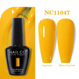 Yeknu  15ml Orange Color Nail Gel Polish Semi Permanent Red Pink Gellack Nail Art Salon Soak Off UV LED Glitter Nail Gel Varnish