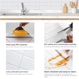 Yeknu  Waterproof Moisture Proof 3D Tile Stickers Self Adhesive Wall Decals for Kitchen Bathroom Oil Resistant Decorative Wall Mural