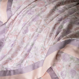 Yeknu 82% lyocell, 8% silk and 10% nylon soft silky flowers digital printing bedding set duvet cover flat/fitted bed sheet pillowcases