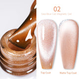Yeknu  Gold Reflective Moonlight Gel Nail Polish Cat Magnetic Aurora Spar Glitter Semi-Permanant Varnish Nail Art Magnetic