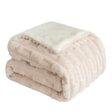 Yeknu  Double Layer Rabbit Arctic Fleece Blanket Flannel Blanket Nap Air Conditioning Throw Blanket Milk Fleece Blanket