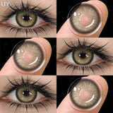 Yeknu  Daily Colored Contact Lenses Myopia 1 Day Disposable Colored Pupils Green Eye Contacts Gray Natural Fashion Lenses