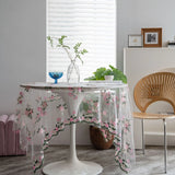 Yeknu  Table Cloth Cake Photography Background Embroidery Prop Cloth White Tablecloth