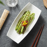 Yeknu  Vegetable Salad Bowl Hotel Ship shaped Restaurant Alien Cold Vegetable Bowl Ceramic White Dessert Tableware