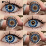 Yeknu  Color Contact Lenses Lenses Brown Pupils Color Contact Lenses for Eyes Green Lens 1 Pair/2pcs Pupils Cosmetic Lens