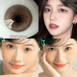 Yeknu  2pcs/pair Gray Colored Contact Lenses for Eyes Beauty Purple Halloween Makeup Lens Natural Look Brown Blue Big Eye Lens