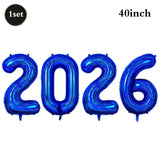Yeknu  40Inch Navy Blue Number Balloons 0-9 Helium Balloon Laser Dark Blue Figure Golob Birthday Wedding Graduation Decoration Supplies