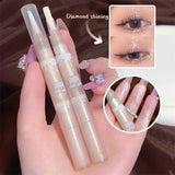 Yeknu  Waterproof Shiny Diamond Highlight Pen Eye Makeup Highlighter Long Lasting Pearl White Brighten Silkworm Shadow Liquid Highlight