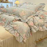 Yeknu  Fresh Botanical Floral Bedding Set for Kids and Adults, Leaves, Flower Duvet Cover, Pillowcases, Soft Washed Cotton, Home Textil