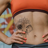 Yeknu  Lasting 15 days temporary tattoo sticker waterproof non-reflective elephant pattern sticker body art fake tattoo for girls