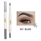 Yeknu  Double-ended fine-tip eyebrow pencil, waterproof, sweat-proof, smudge-proof, non-fading, natural color eyebrow pencil
