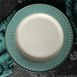 Yeknu  American edge relief hand-painted underglaze color ceramic tableware Western steak plate Household restaurant Dessert plate, 1Pc