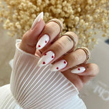 Yeknu  24 PCs Long Almond Shaped Fake Nails +1 Nail File +1 Piece of Jelly Glue