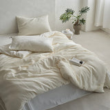 Yeknu High-quality Seersucker 100% Cotton Bedding Set Soft Skin-friendly Washed Duvet Cover Set with Sheets Comfortable Quilt Covers